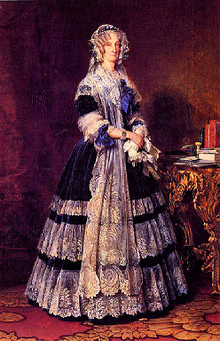 Louise-Marie-Amlie de Bourbon-Siciles - en 1842  par Winterhalter